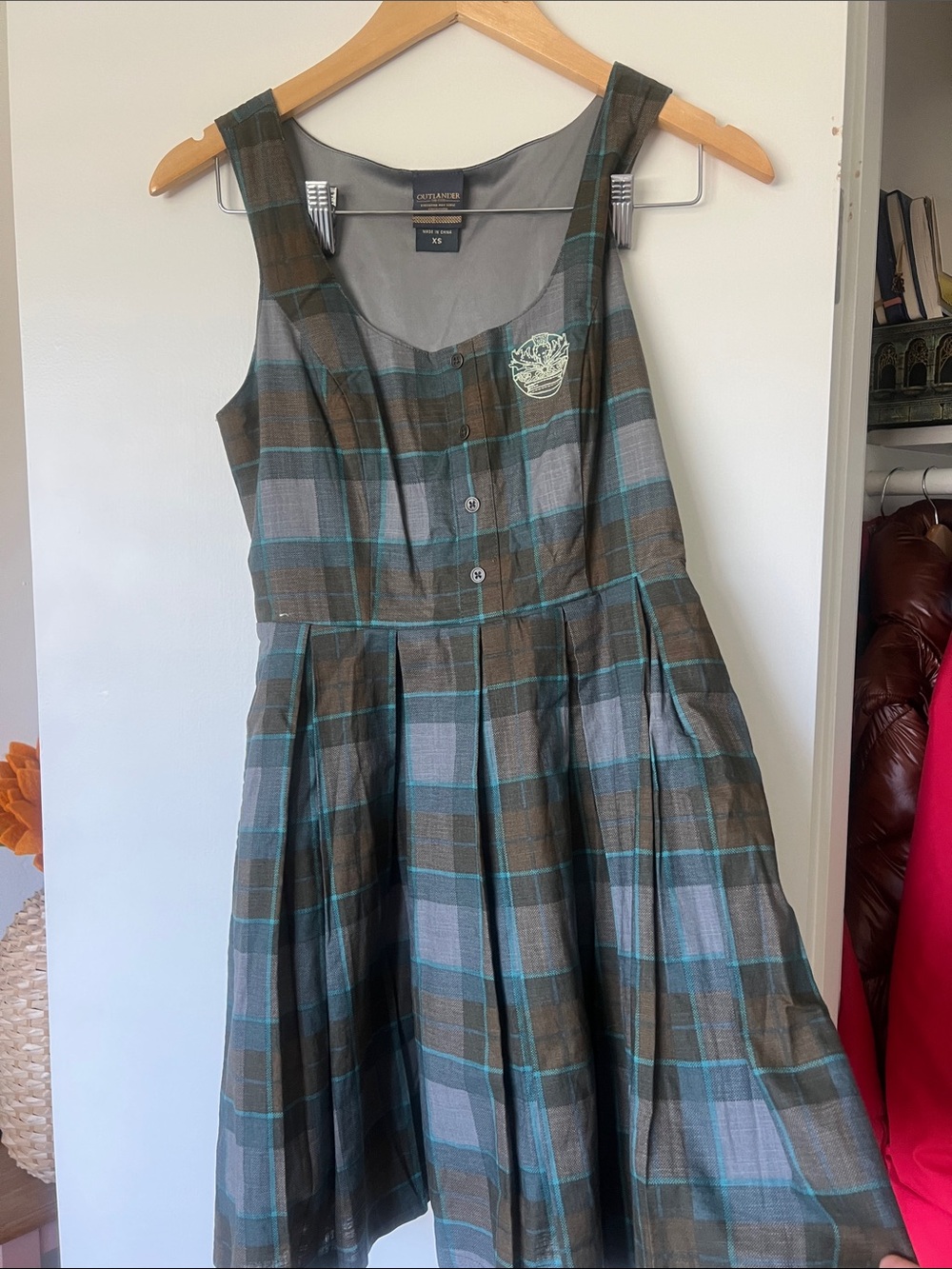 Outlander series Sold Out Plaid Fit-and-Flare Dress